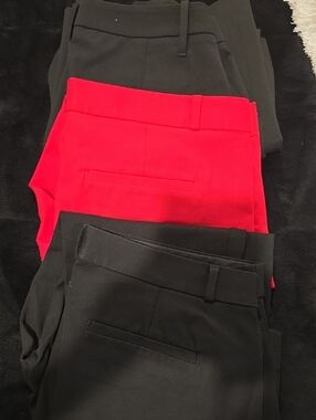 Banana Republic Red and Black Women's Pants - Pack